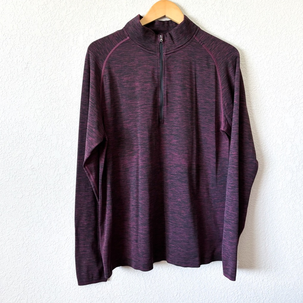 Men’s Lululemon Maroon Metal Vent Tech Quarter-Zip Pullover Large